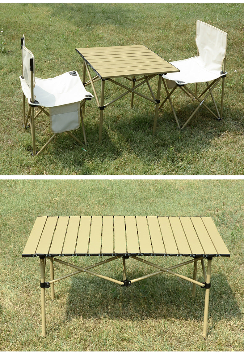 Portable Camping Table with 2 Chairs, Set.