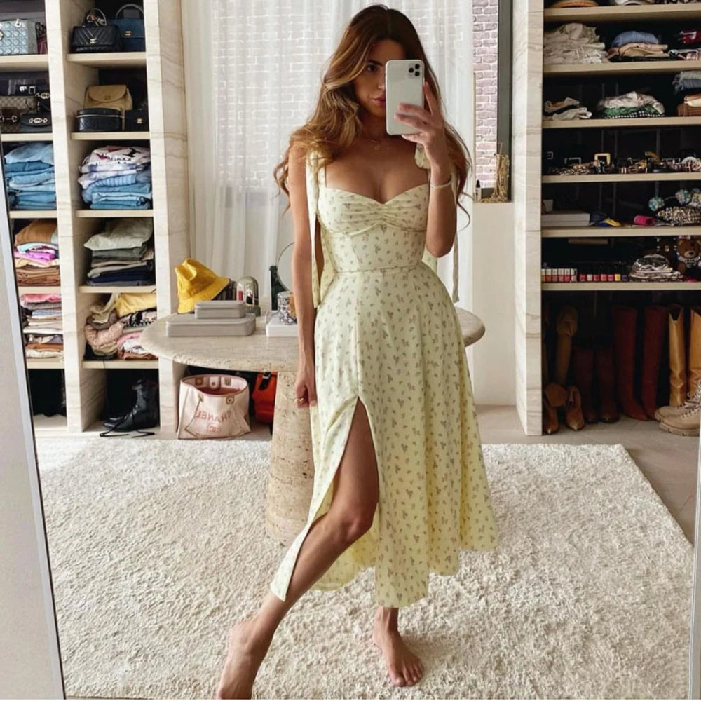 Spring - Summer Floral Long Dress 2024 Casual