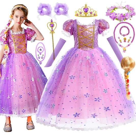 Rapunzel Princess Girl Dress Party